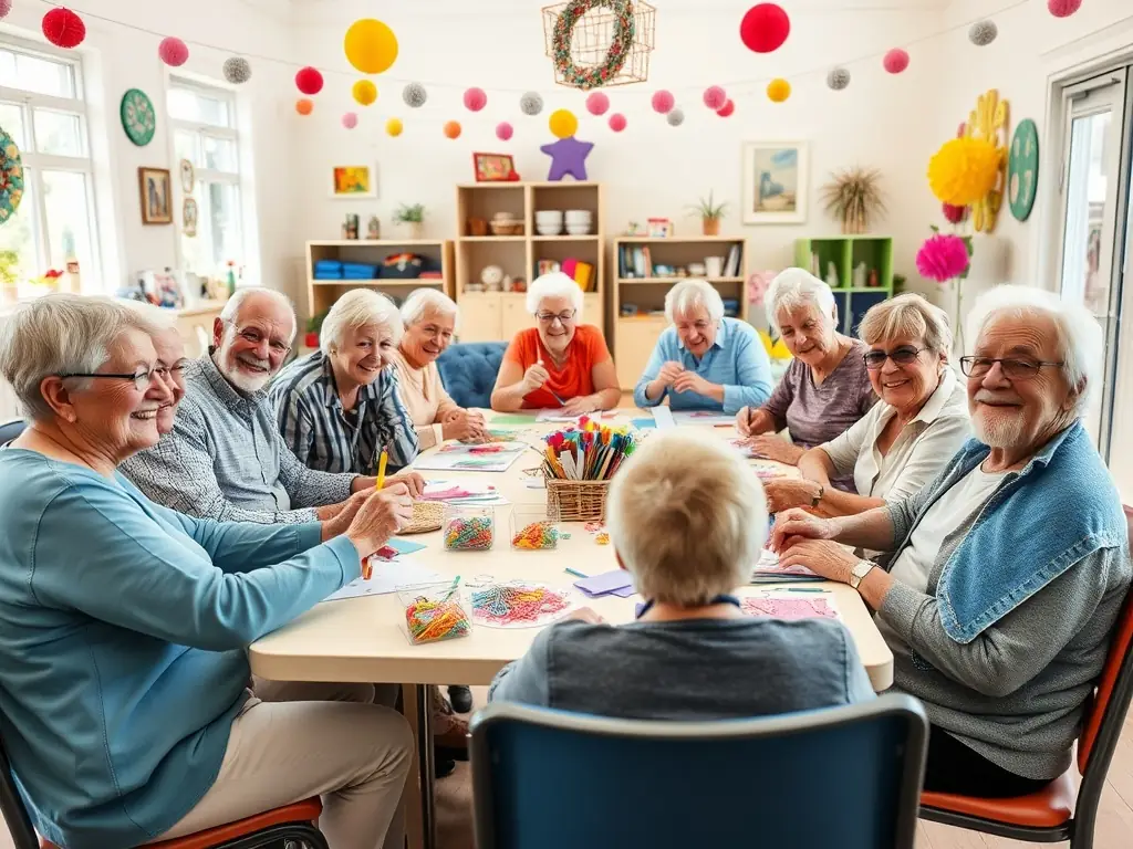A photograph of a workshop where participants are learning a new skill, such as digital literacy or arts and crafts, emphasizing hands-on learning.